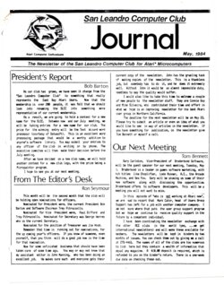 San Leandro Computer Club Journal — May 1984