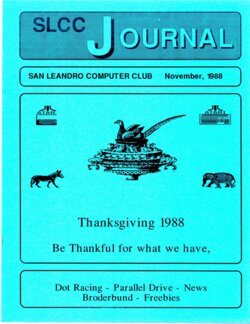 San Leandro Computer Club Journal — November 1988