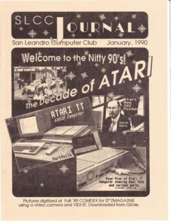 San Leandro Computer Club Journal — January 1990