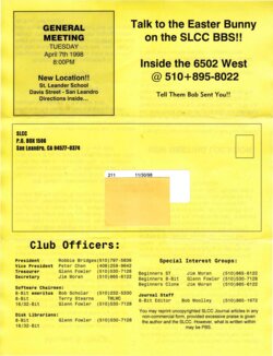 San Leandro Computer Club Journal — April 1998