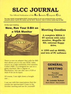San Leandro Computer Club Journal — October 1998