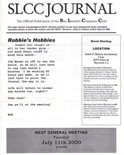 San Leandro Computer Club Journal — July 2000