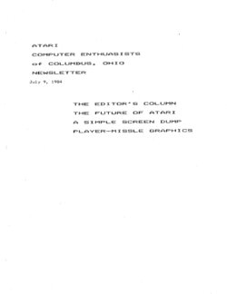 Atari Computer Enthusiasts of Columbus — Issue 07