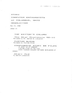 Atari Computer Enthusiasts of Columbus — Issue 05