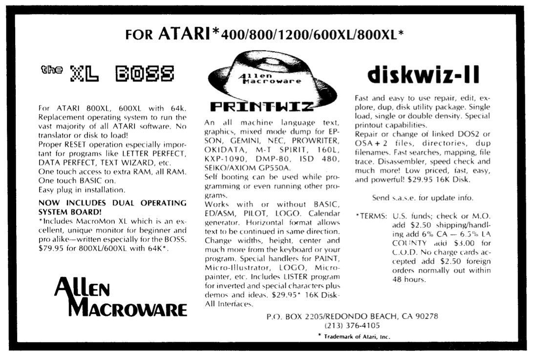 Allen Macroware 1985 · 1985