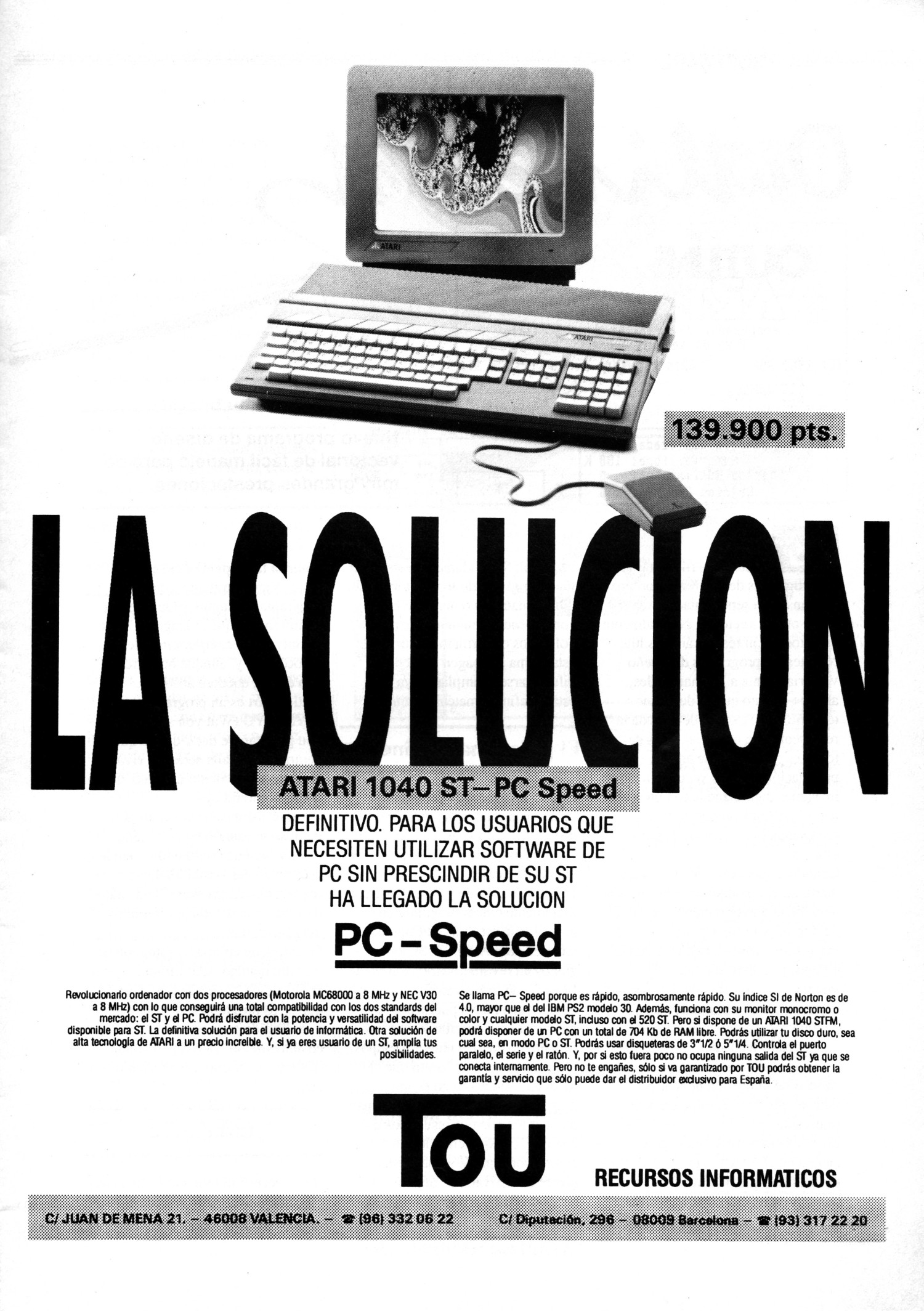 La Solucion Atari 1040ST-PC Speed