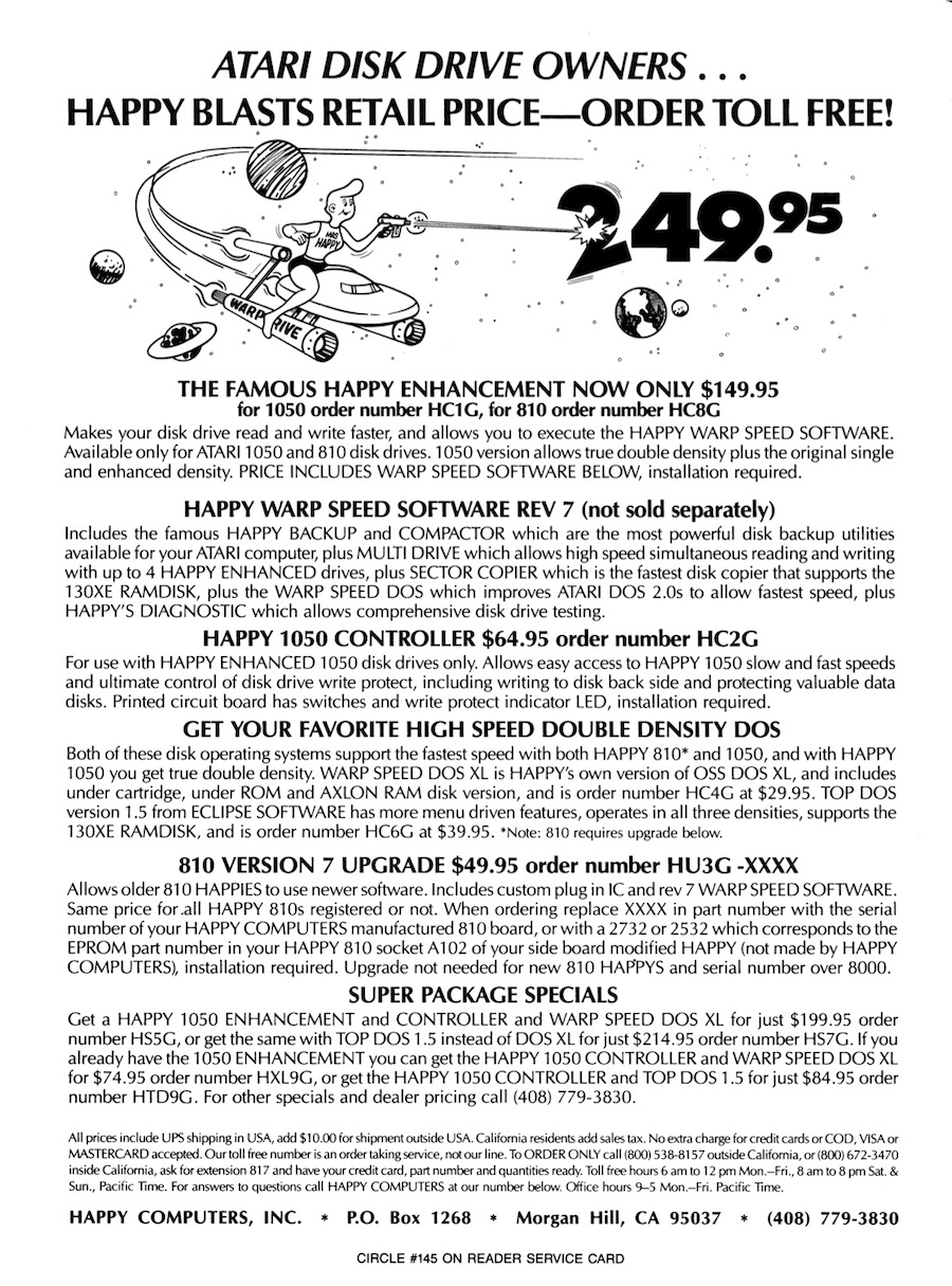 Atari Disk Drive Owners · 1986