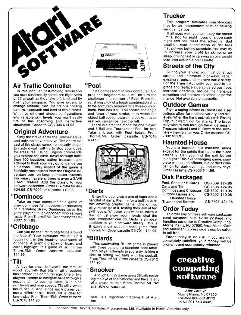 Atari Software · 1981
