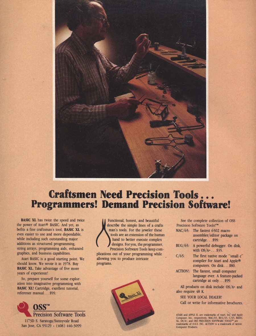 Craftsmen Need Precision Tools...Programmers! · 1984