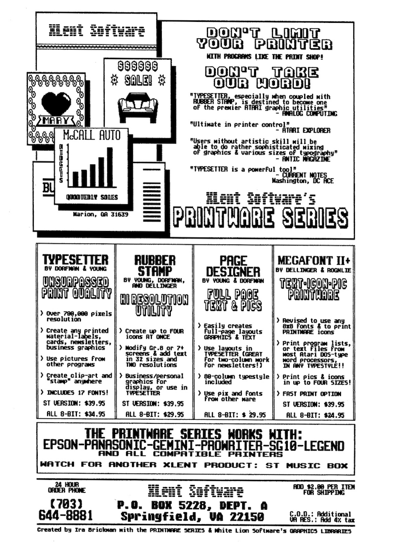 Don't Limit Your Printer with Programs like The Print Shop! · 1986