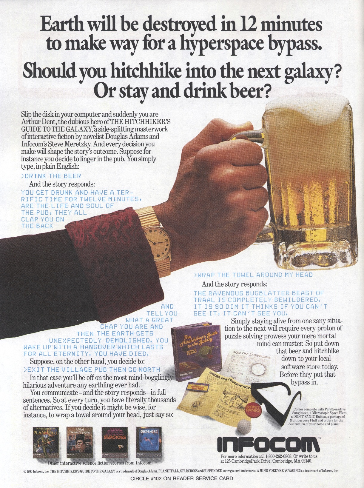 Earth will be destroyed in 12 minutes · 1986