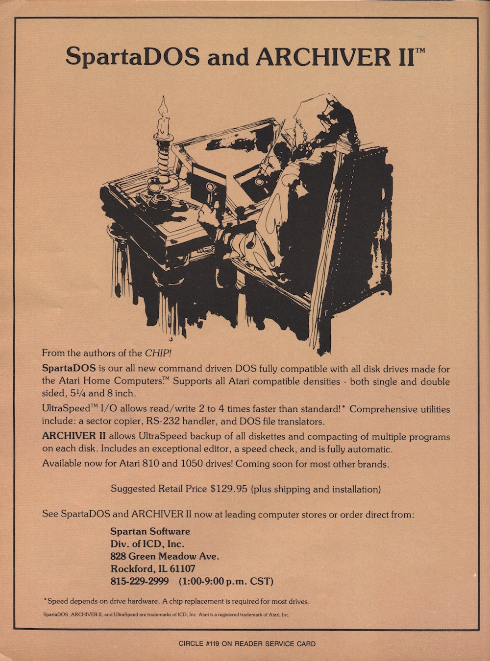 SpartaDOS and ARCHIVER II From the authors of the CHIP! · 1984