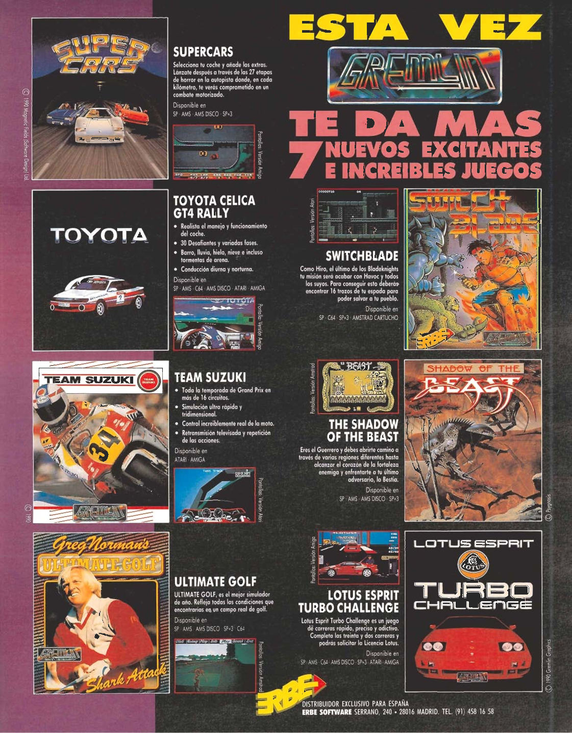 Esta Vez Gremlin te da mas 7 Nuevos Excitantes e Increibles Juegos · 1991