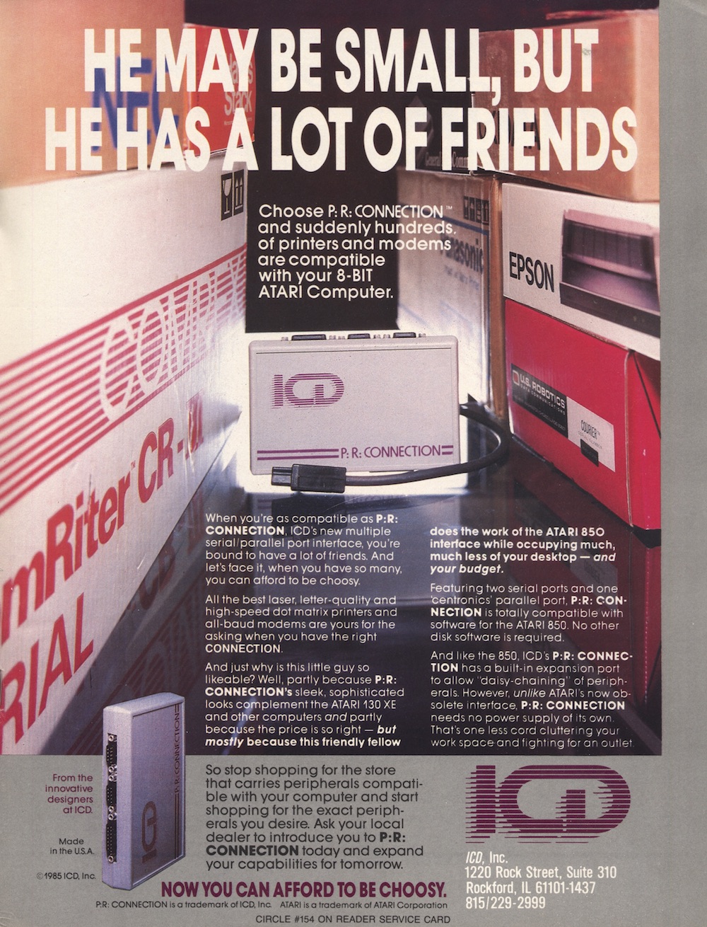 He may be small, but he has a lot of friends · 1986
