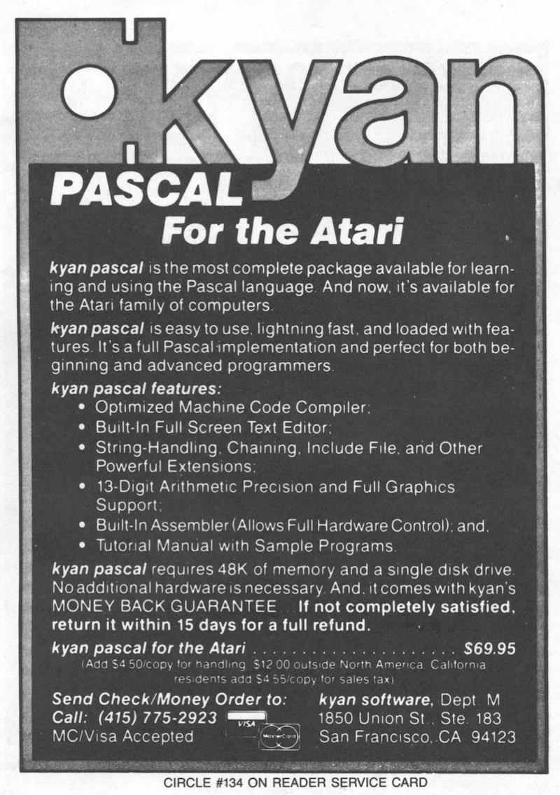 Kyan Pascal For the Atari · 1986