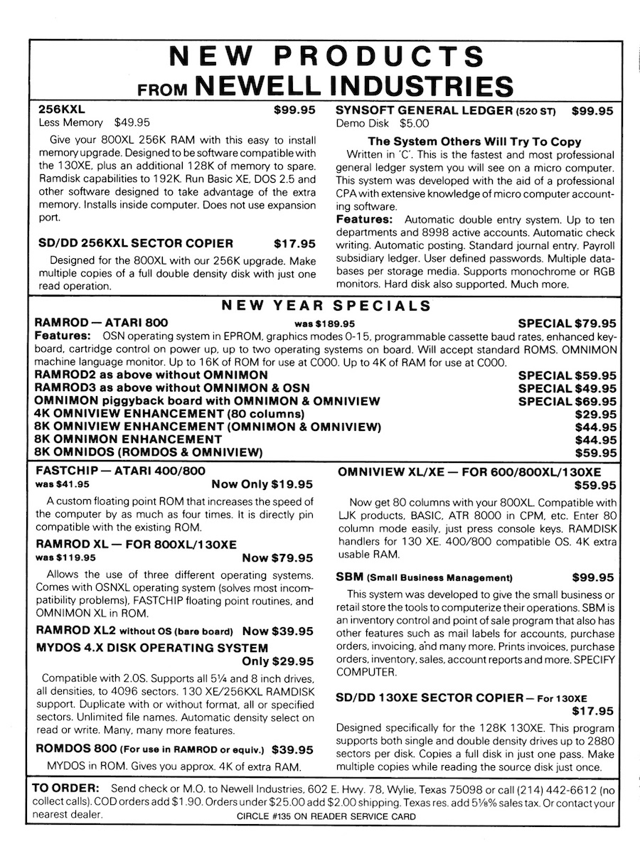 New Products from Newell Industries · 1986