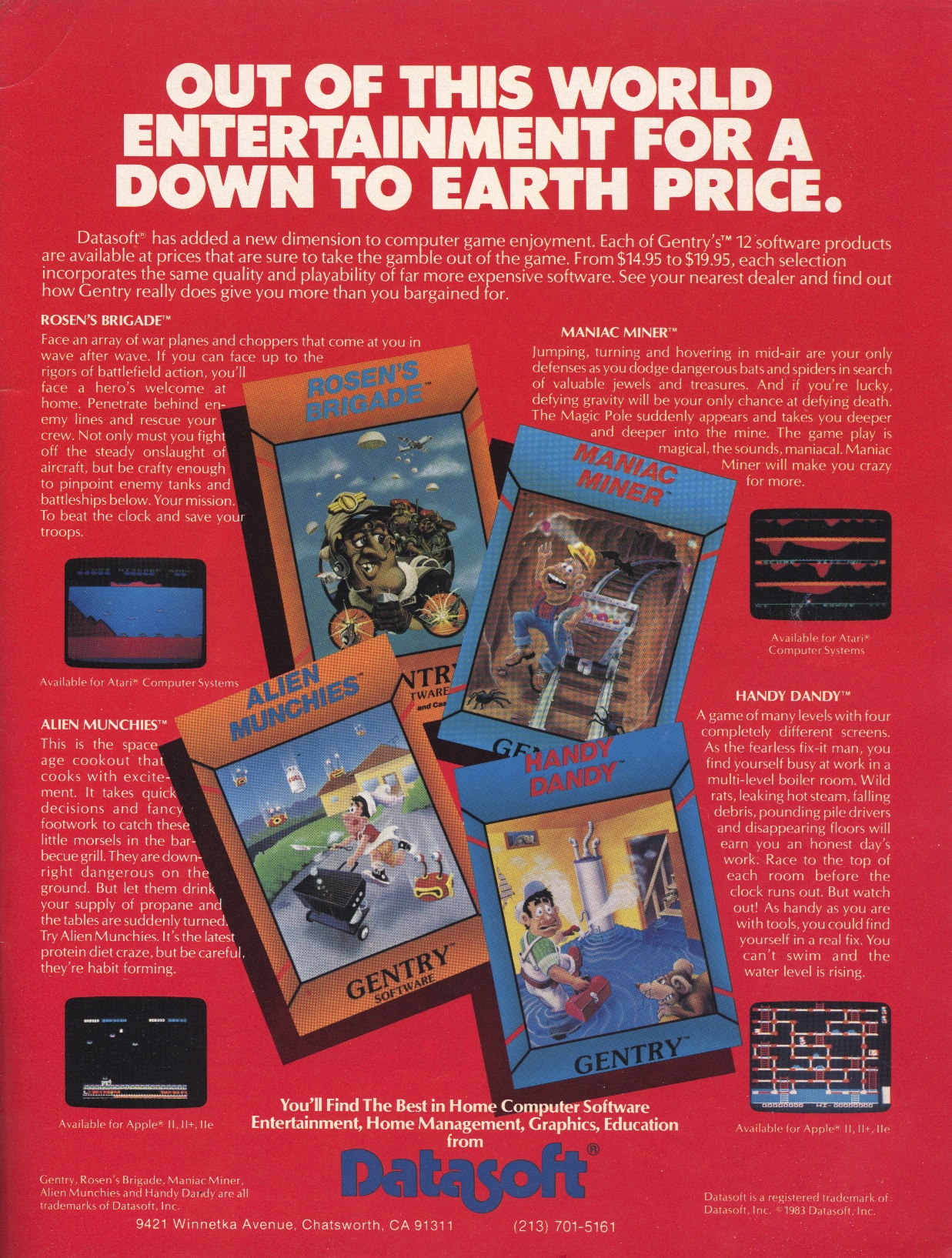 Out of this World Entertainment For A Down to Earth... · 1983