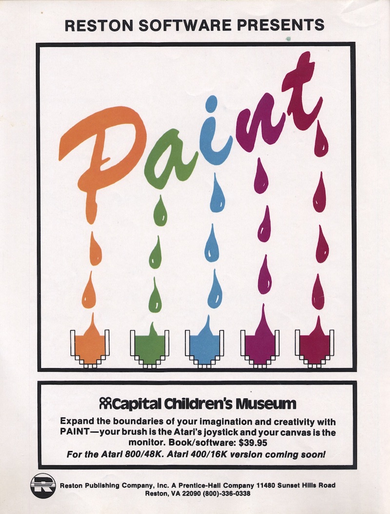Reston Software Presents Paint · 1982