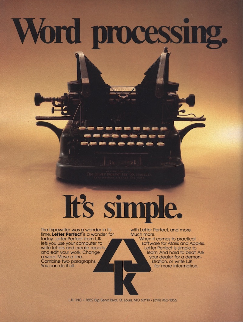 Word processing. It's simple. · 1983