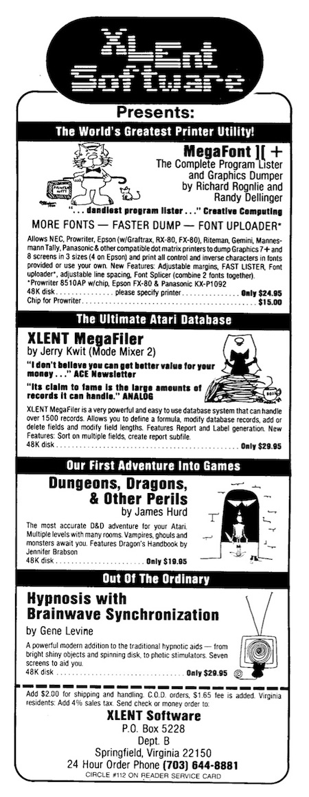 XLEnt Software Presents: The World's Greatest Printer Utility! · 1985