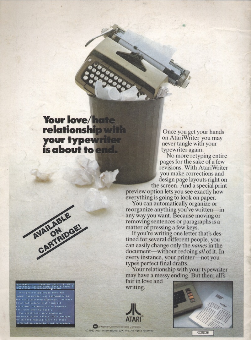 Your love/hate relationship with your typewriter is about to end. · 1983