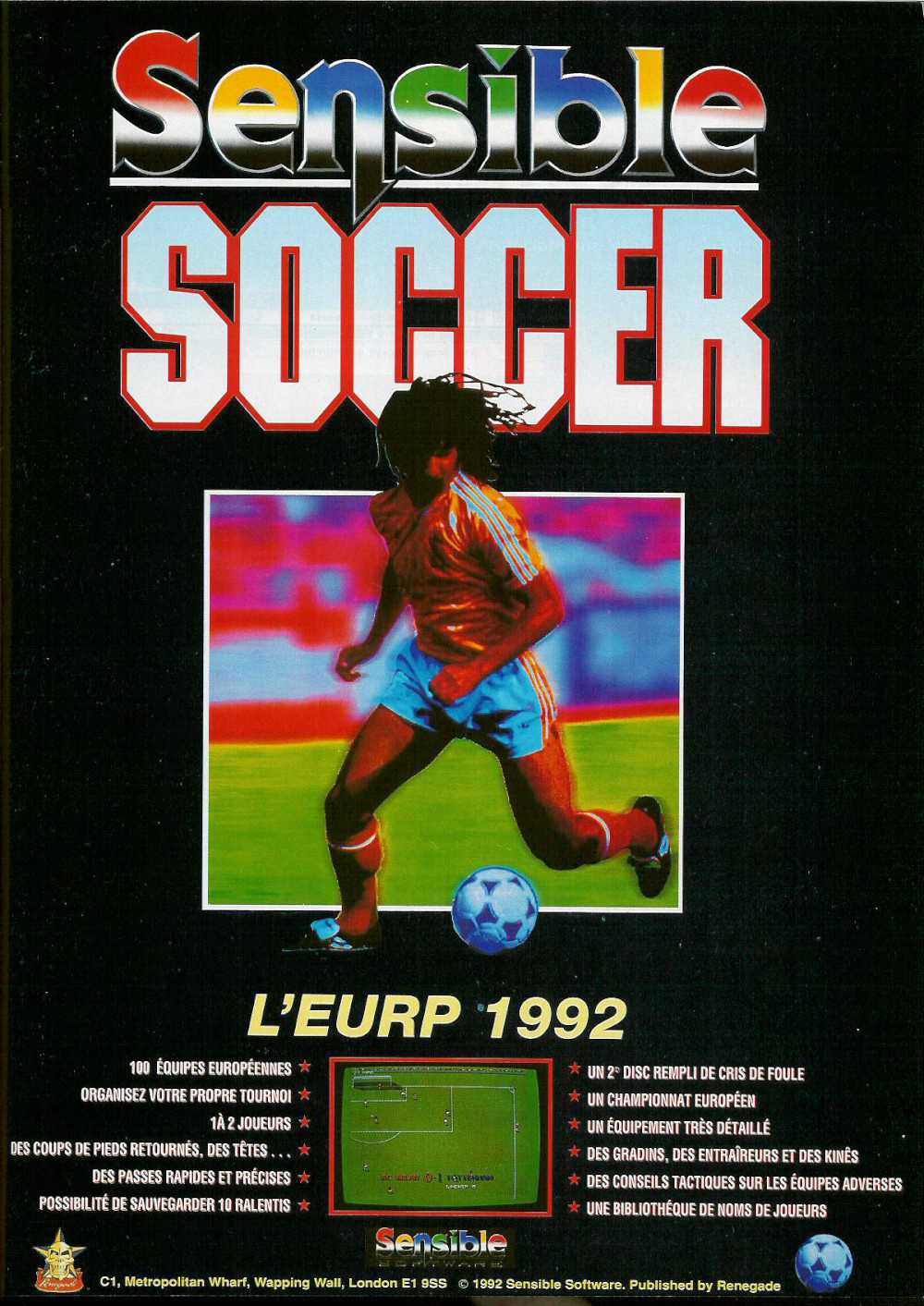 Sensible Soccer l'Eurp 1992