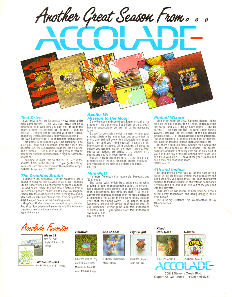 Another Great Season from Accolade