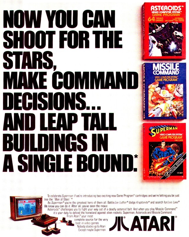 Asteroids / Missile Command / Superman · 1980