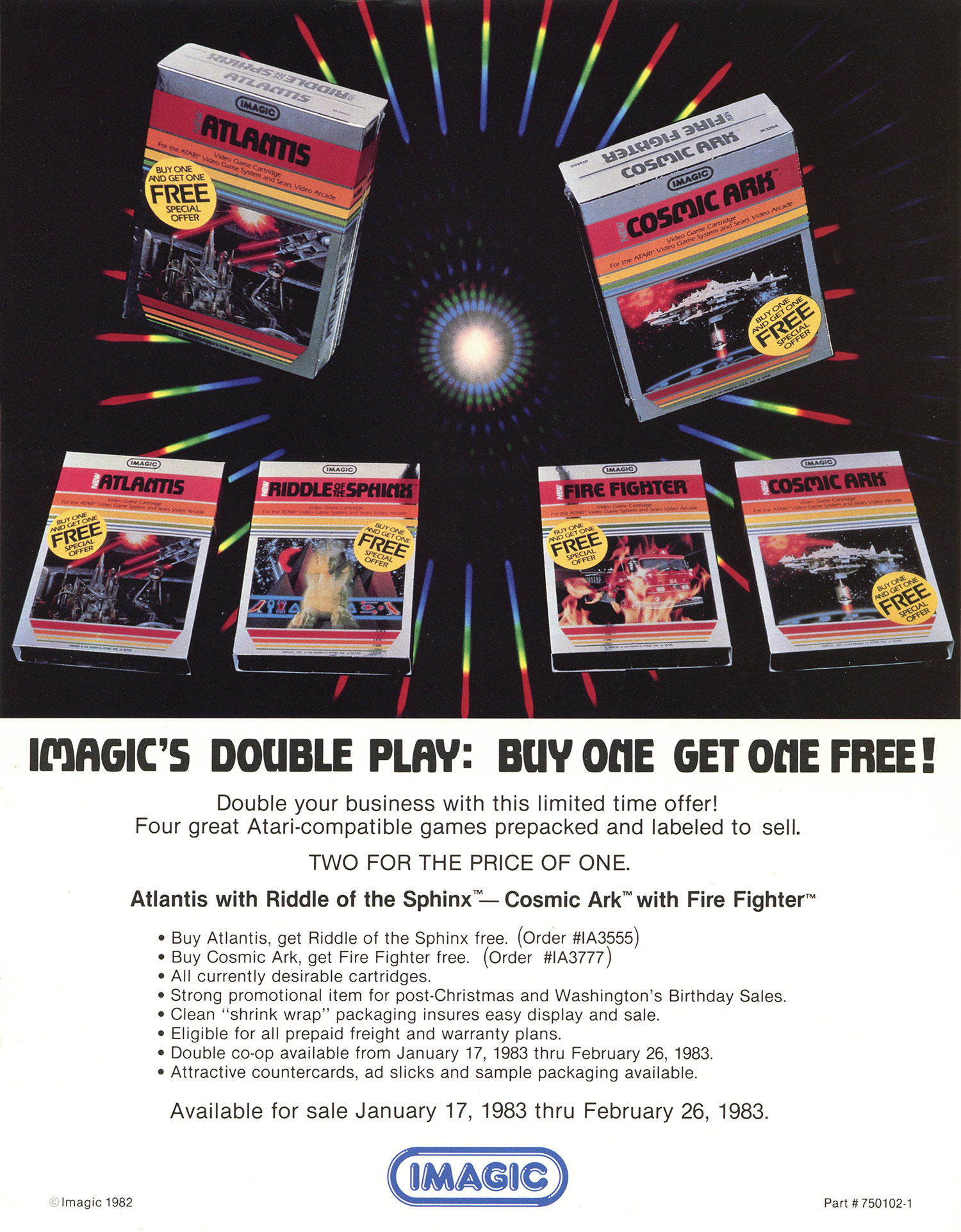 Imagic's Double Play: Buy One Get One Free! · 1982