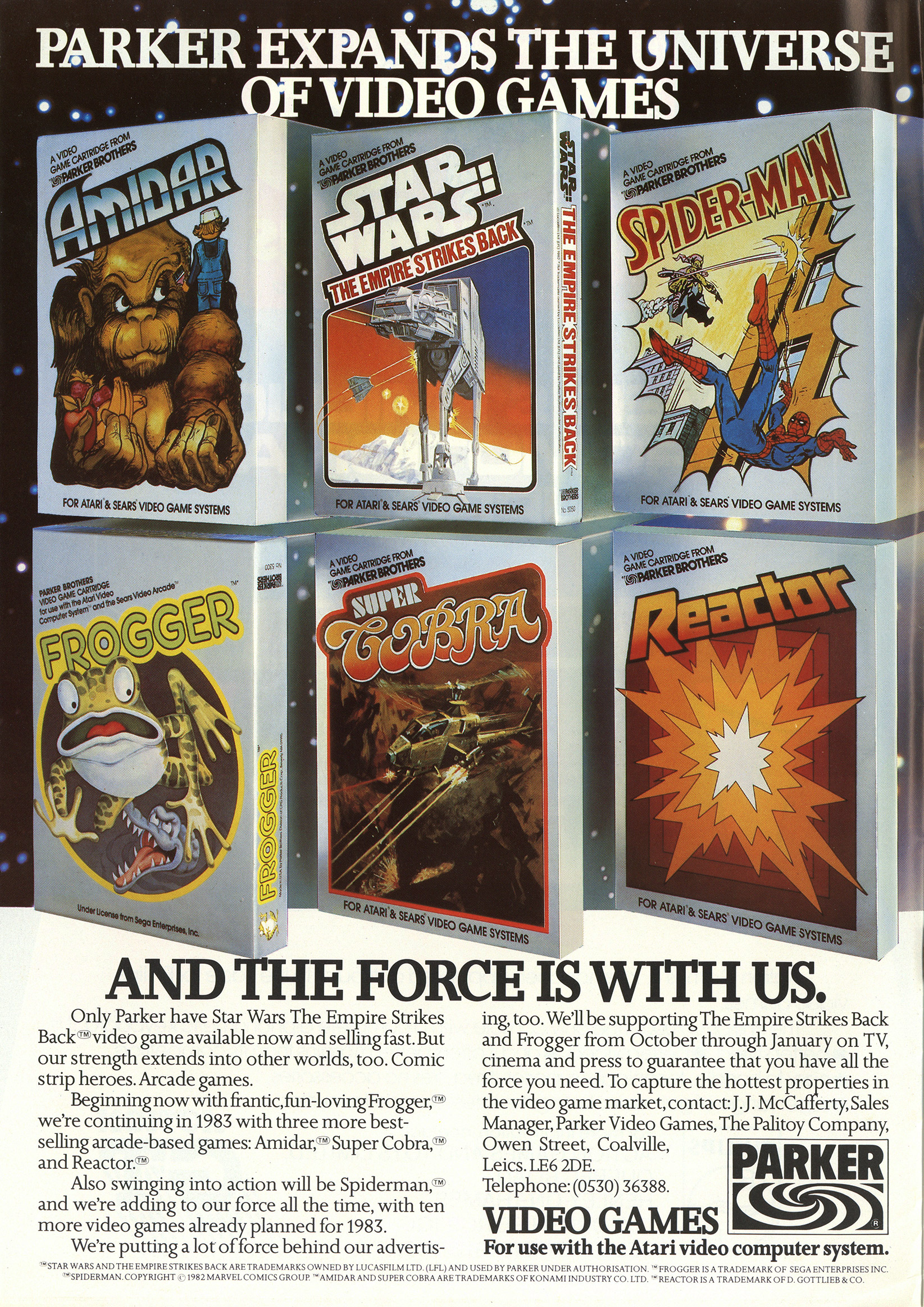 Parker Expands the Universe of Video Games. · 1982