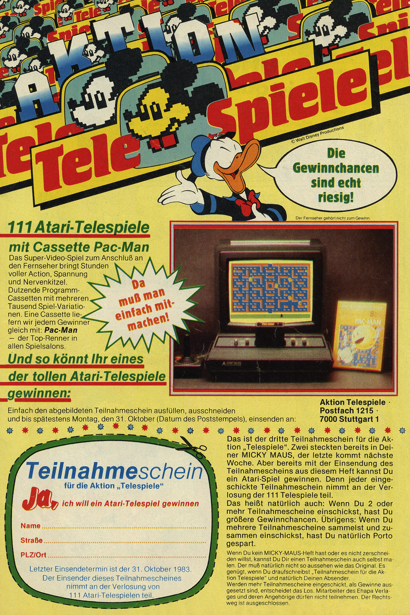 111 Atari-Telespiele. · 1983
