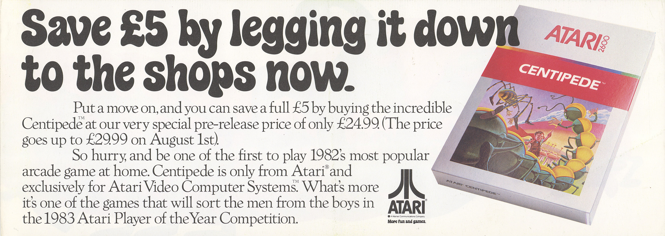 Flyer - Save £5 by Legging It Down to the Shops Now. · page 1/3 · 1983