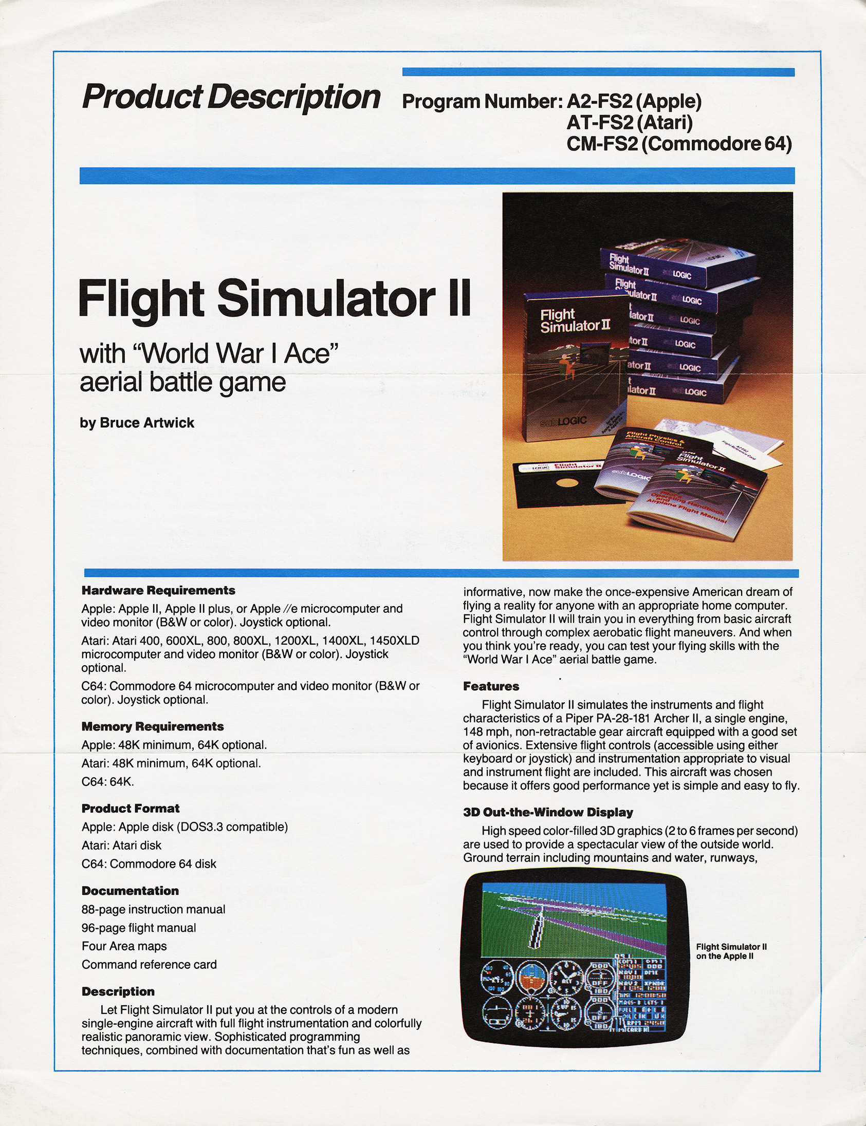 Flight Simulator II · page 1/2