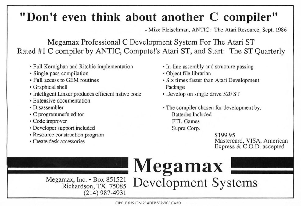 Megamax C · 1987