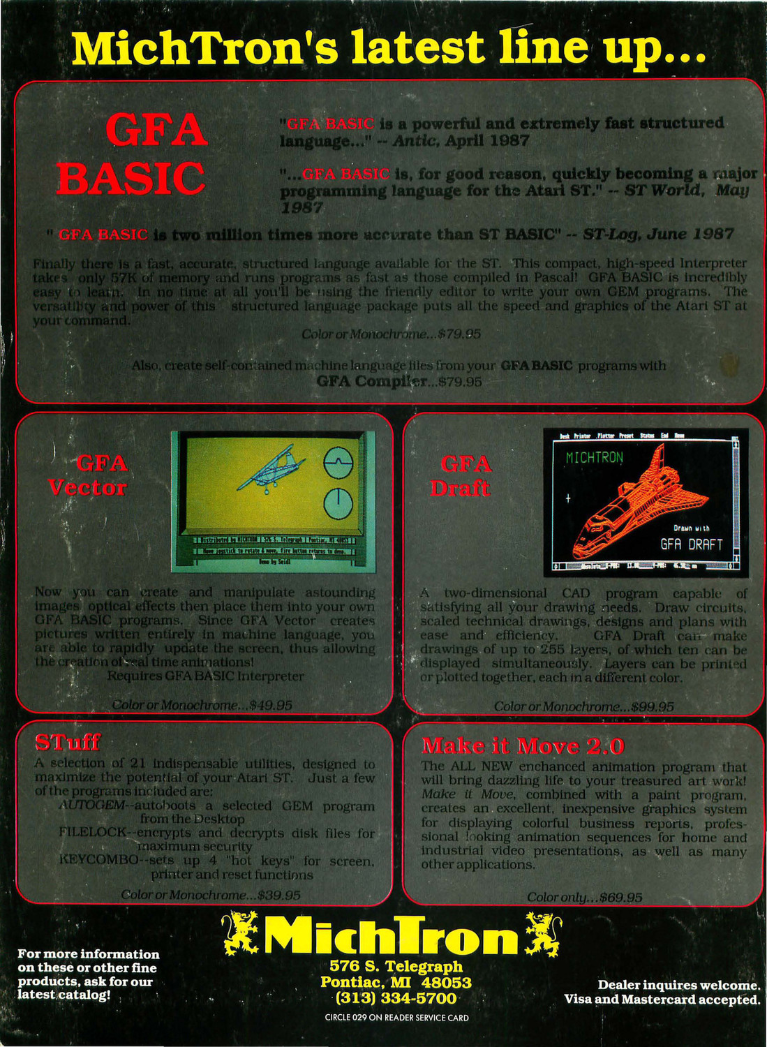 MichTron's Latest Line Up... · 1988