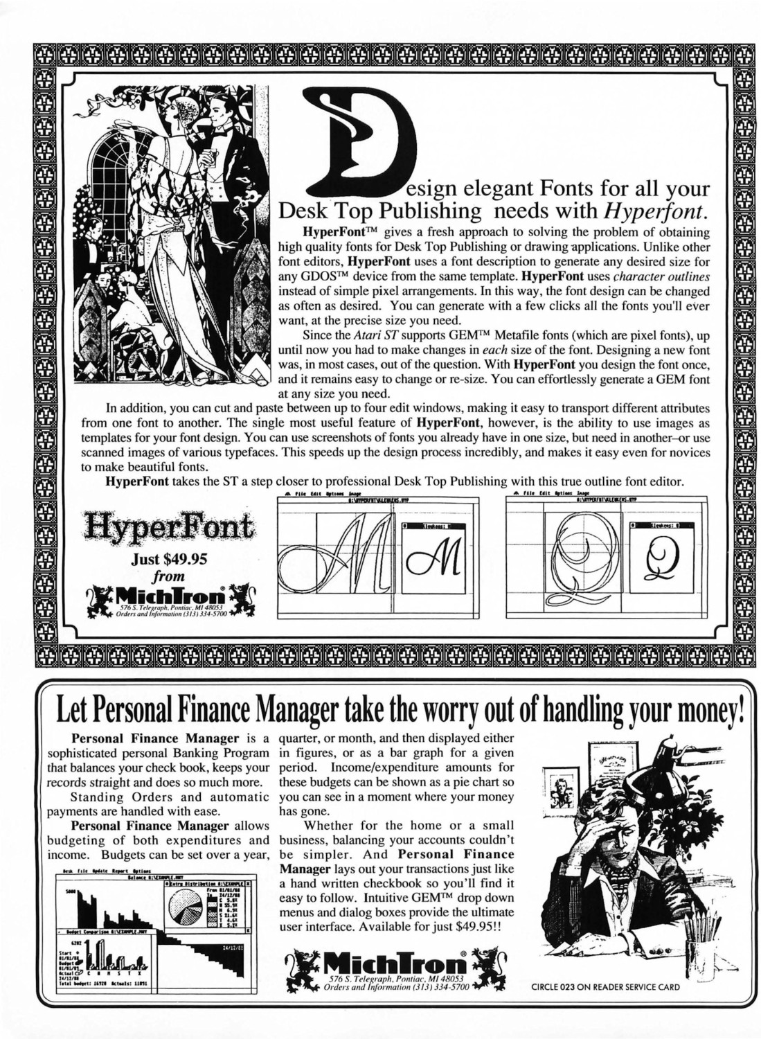 HyperFont / Personal Finance Manager · 1989