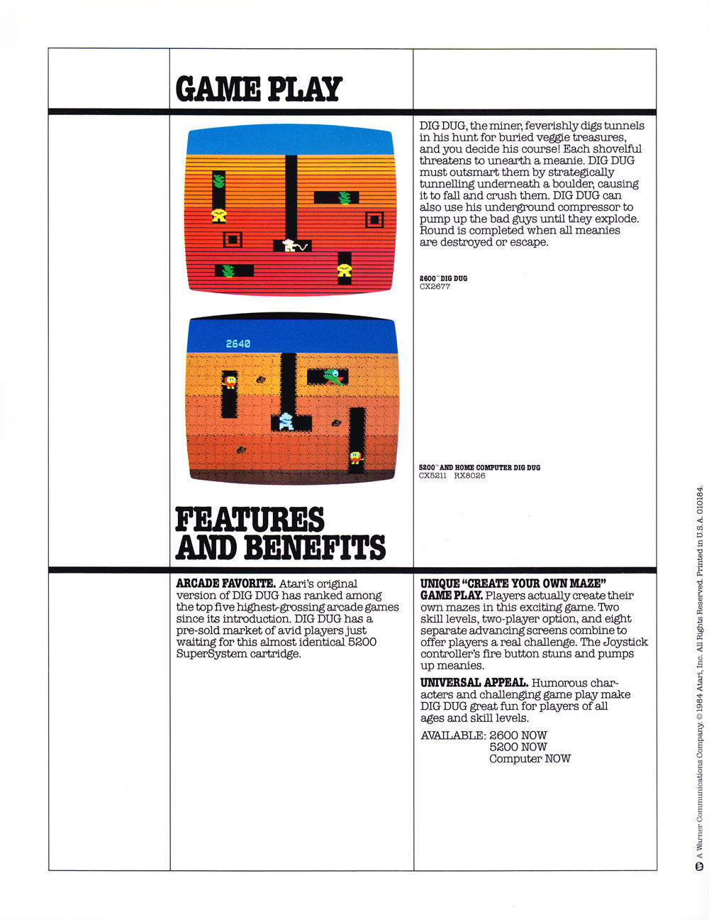 Dig Dug · page 2/2 · 1984