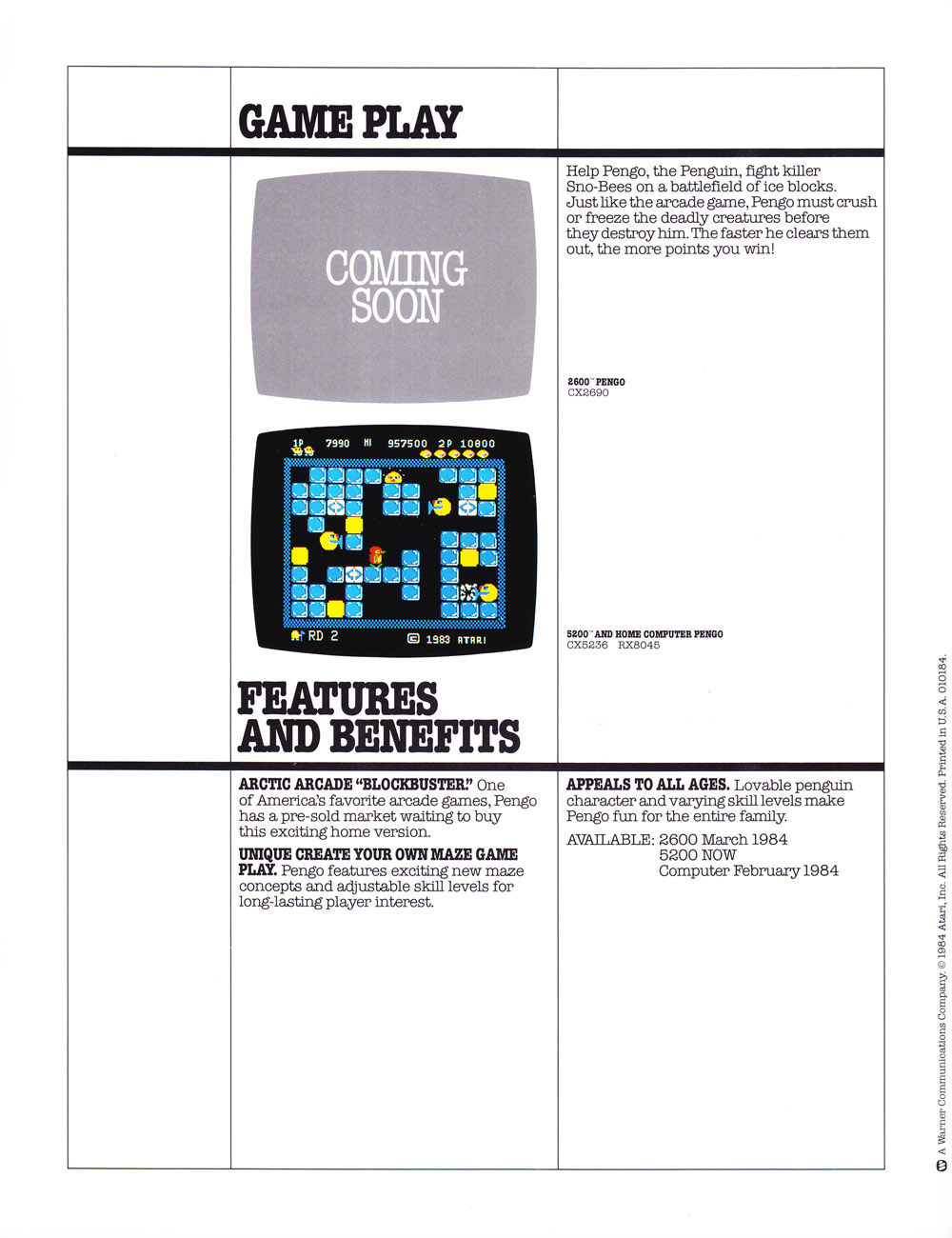 Pengo · page 2/2 · 1984