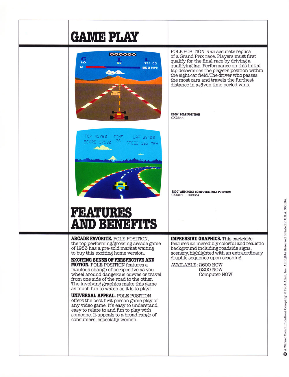 Pole Position · page 2/2 · 1984