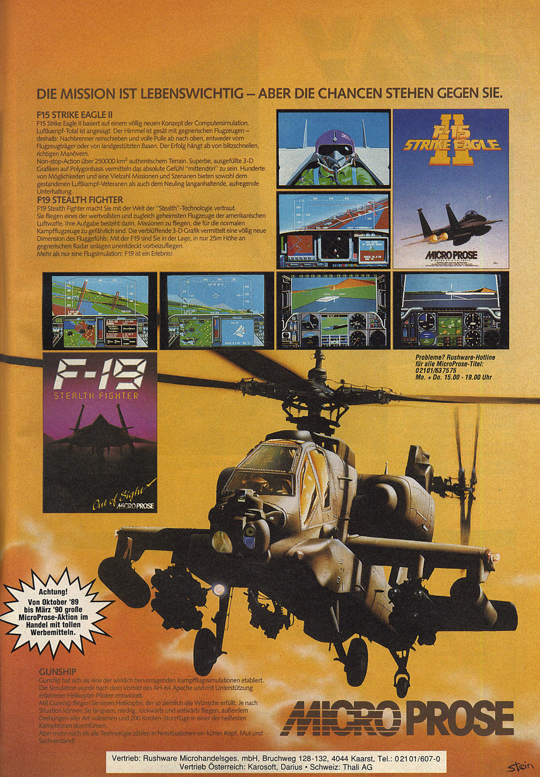 F-15 Strike Eagle II / F-19 Stealth Fighter · 1989