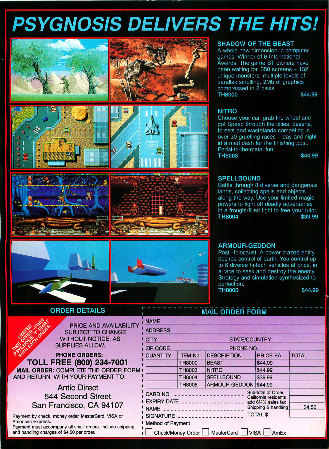 Psygnosis Delivers the Hits! · 1990