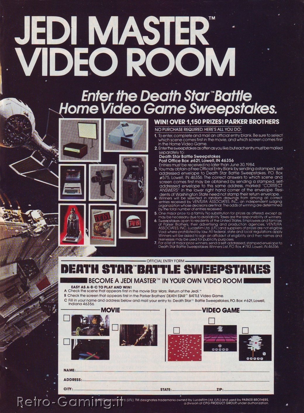 Become a Jedi Master in Your Own Video Room. · page 2/2 · 1983