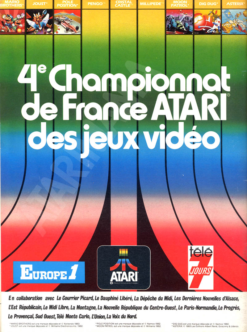 Quatrième Championnat de France Atari des Jeux Vidéo. · 1984