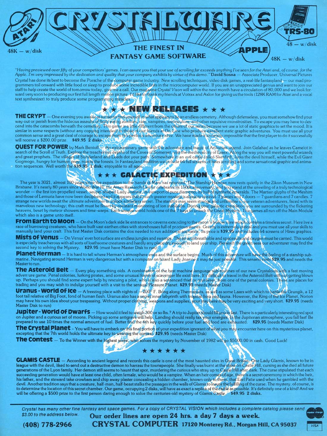The Finest in Fantasy Game Software · page 2/2 · 1982