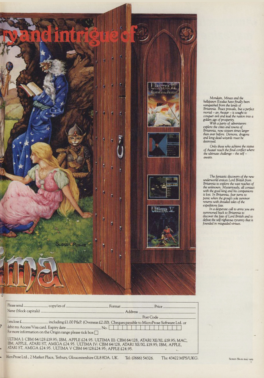 Unlock the Mystery and Intrigue of Ultima · page 2/2 · 1988