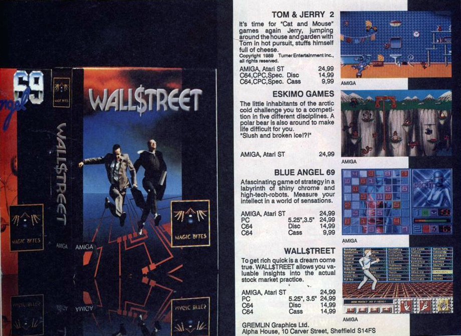 Tom & Jerry II / Eskimo Games / Blue Angel 69 / Wallstreet · page 2/2 · 1989