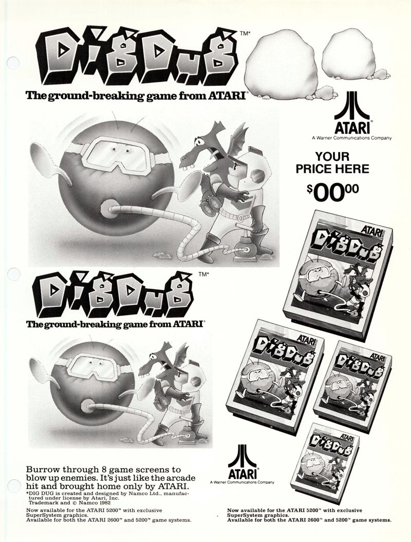 Dealer Ad Template - Dig Dug · 1983
