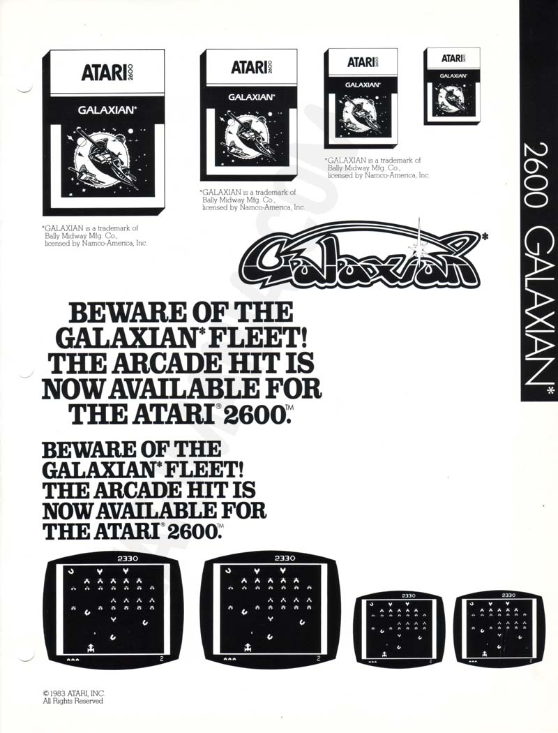 Dealer Ad Template - Galaxian · 1983