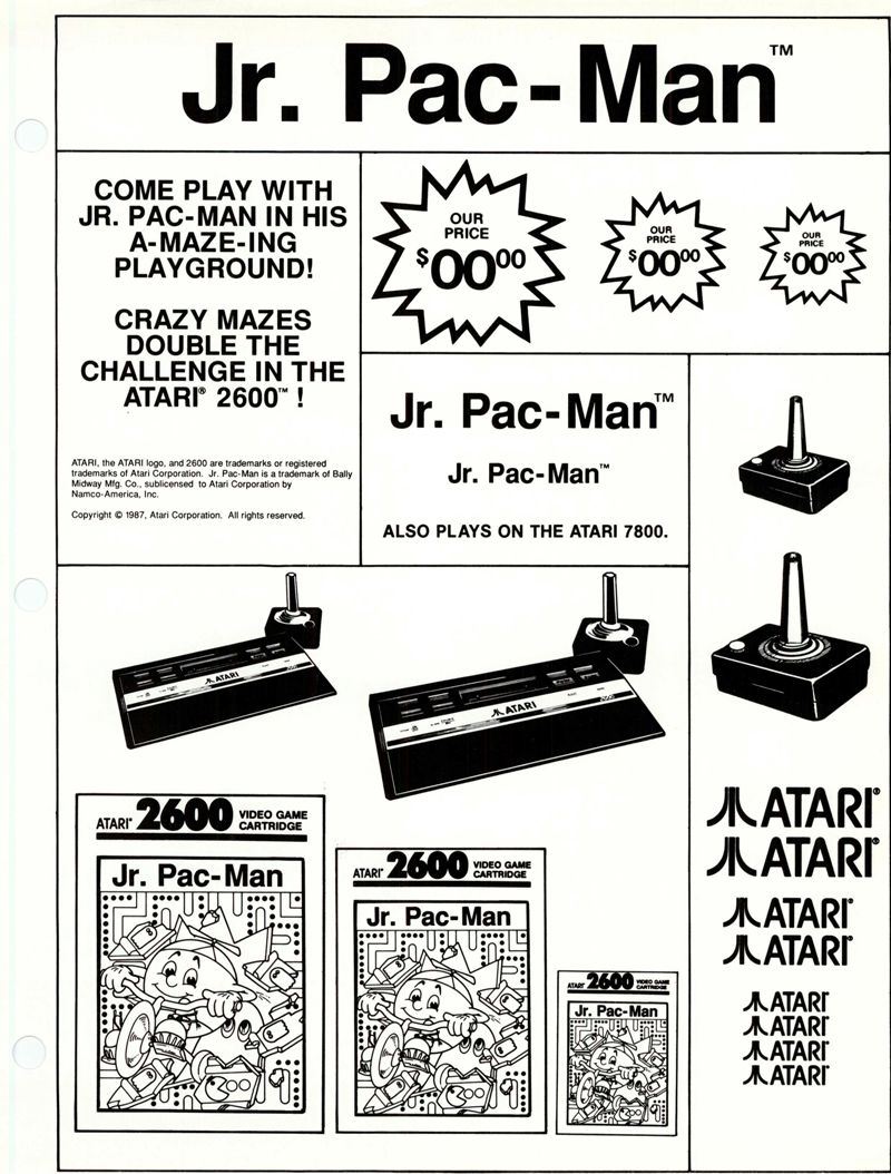 Dealer Ad Template - Jr. Pac-Man · 1987