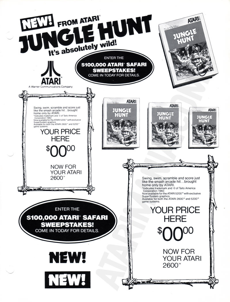 Dealer Ad Template - Jungle Hunt · 1983